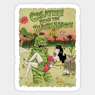 Creature from the black lagoon 3d Sticker